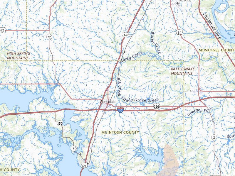 Radar-estimated hail-size map of the storm over Checotah, OK on Jun 2, 2026