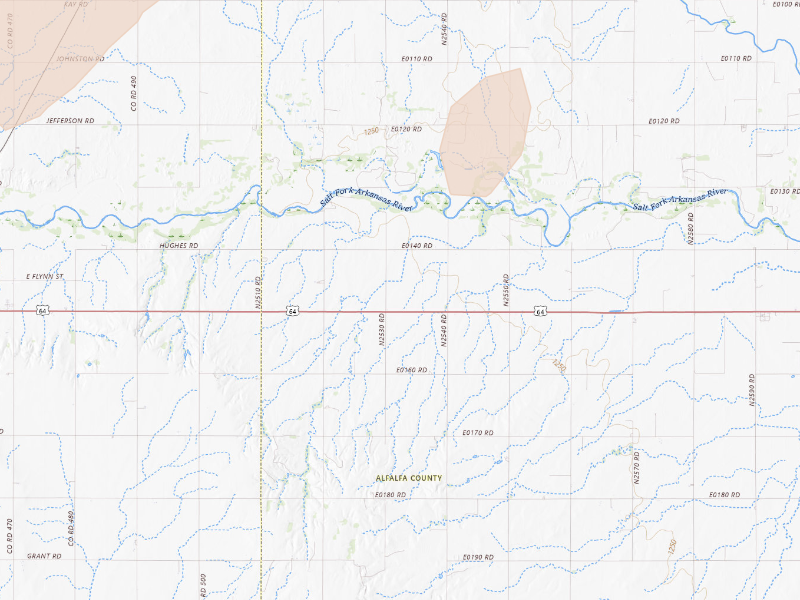 Radar-estimated hail-size map of the storm over Cherokee, OK