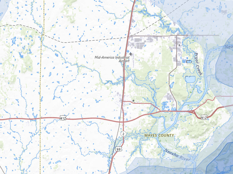 NEXRAD radar-signature map of the hail storm over Chouteau, OK on Jul 11, 2026