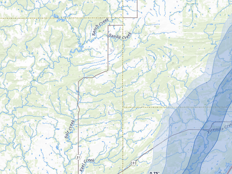 NEXRAD radar-signature map of the hail storm over Coalgate, OK on Mar 6, 2026