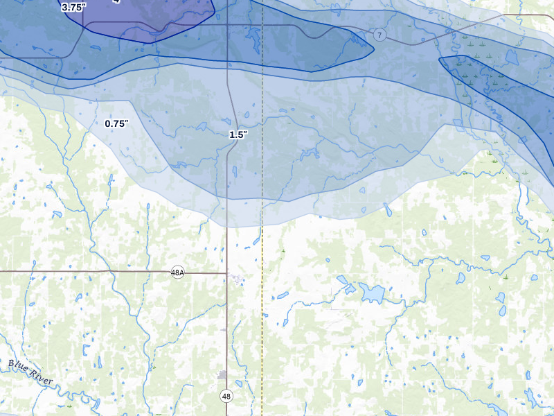 NEXRAD radar-signature map of the hail over Coleman, OK
