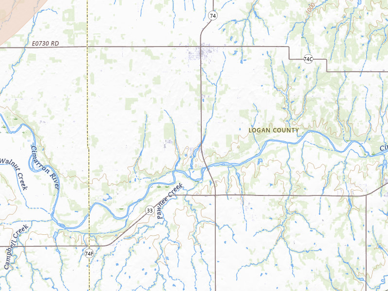 Radar-estimated hail-size map of the storm over Crescent, OK on May 29, 2026