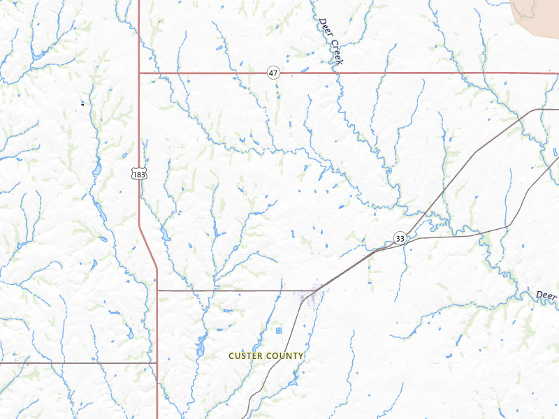 Radar-estimated hail-size map of the storm over Custer City, OK on Jun 1, 2026
