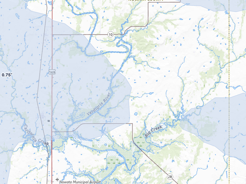 NEXRAD radar-signature map of the hail storm over Delaware, OK on May 4, 2026