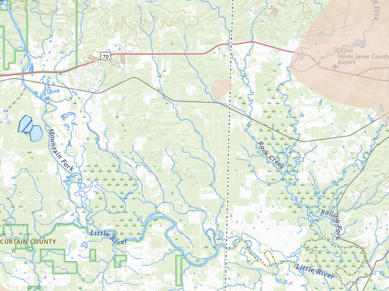 Radar-estimated hail-size map of the storm over Eagletown, OK on Apr 28, 2026