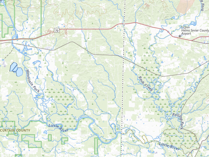 Radar-estimated hail-size map of the storm over Eagletown, OK on Jun 7, 2026