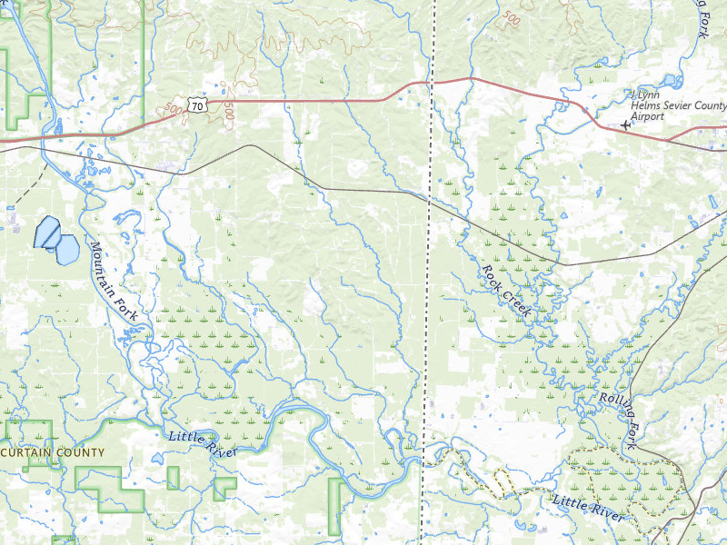NEXRAD radar-signature map of the hail over Eagletown, OK