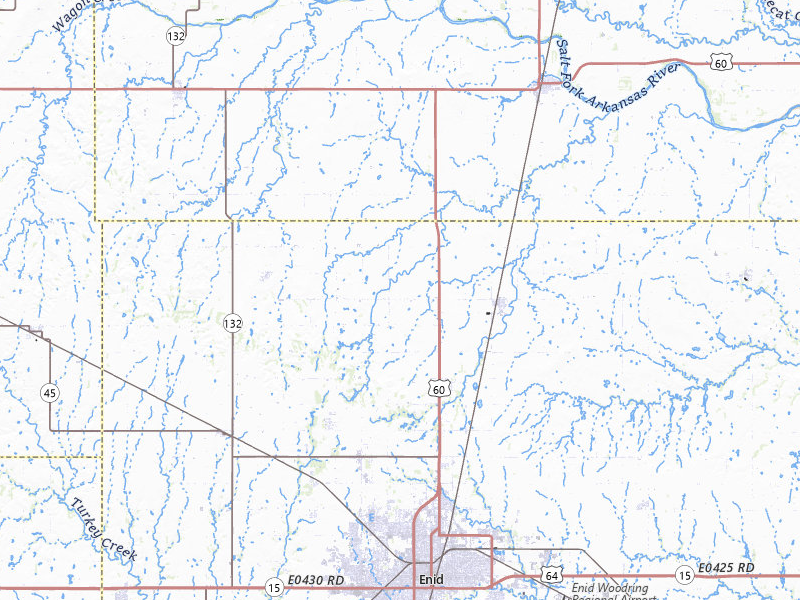 Radar-estimated hail-size map of the storm over Enid, OK on Jun 4, 2026