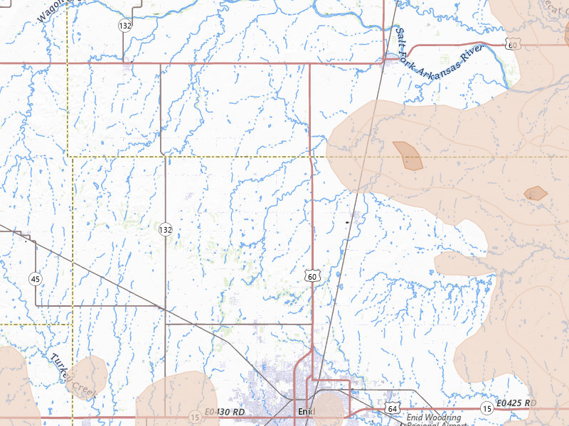 Radar-estimated hail-size map of the storm over Enid, OK