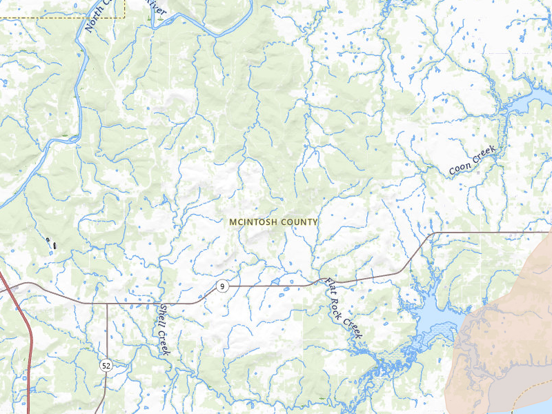Radar-estimated hail-size map of the storm over Eufaula, OK on Mar 6, 2026