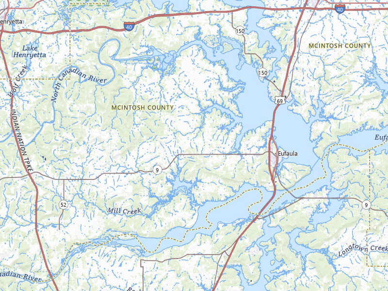 Radar-estimated hail-size map of the storm over Eufaula, OK on Apr 3, 2026