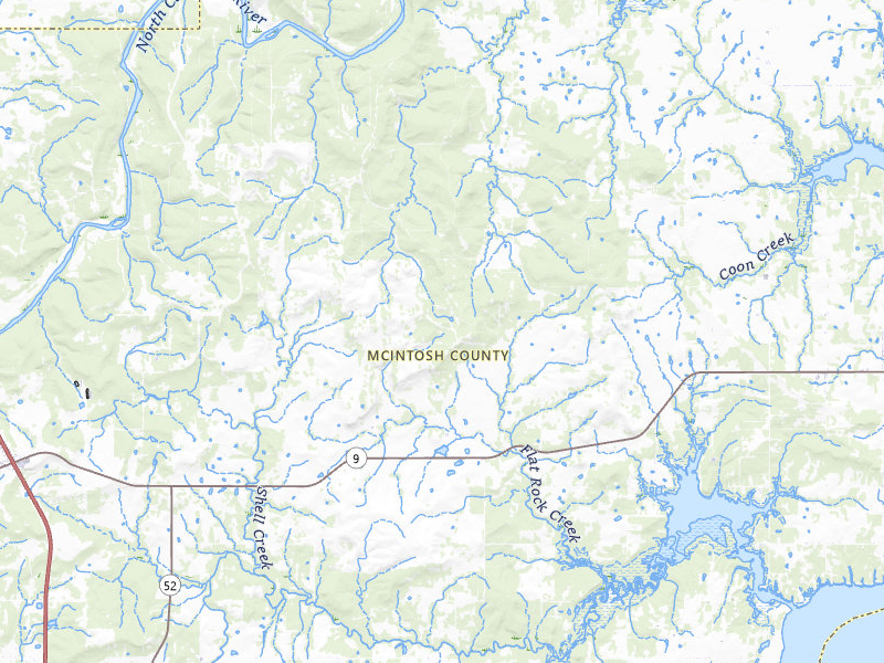 NEXRAD radar-signature map of the hail over Eufaula, OK
