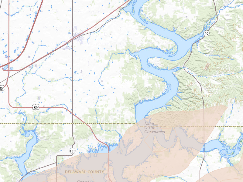 Radar-estimated hail-size map of the storm over Fairland, OK on Apr 28, 2026