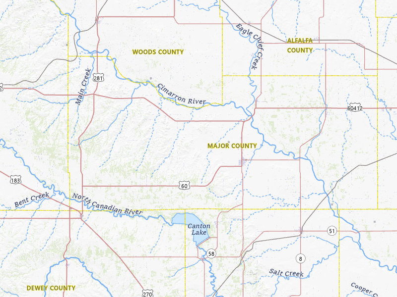 Radar-estimated hail-size map of the storm over Fairview, OK on May 9, 2026