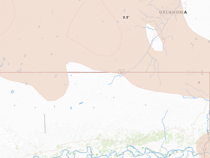 Radar-estimated hail-size map of the storm over Forgan, OK