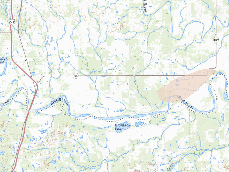 Radar-estimated hail-size map of the storm over Grant, OK on Apr 28, 2026