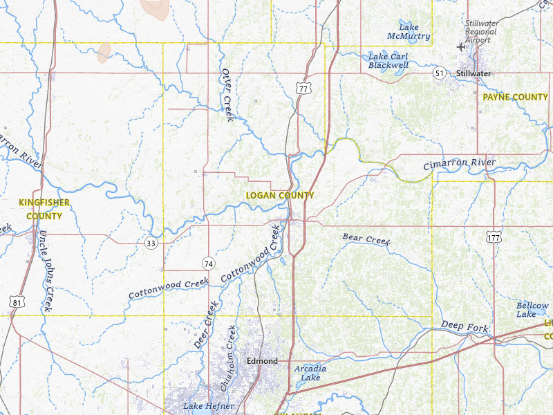 Radar-estimated hail-size map of the storm over Guthrie, OK on Jun 1, 2026