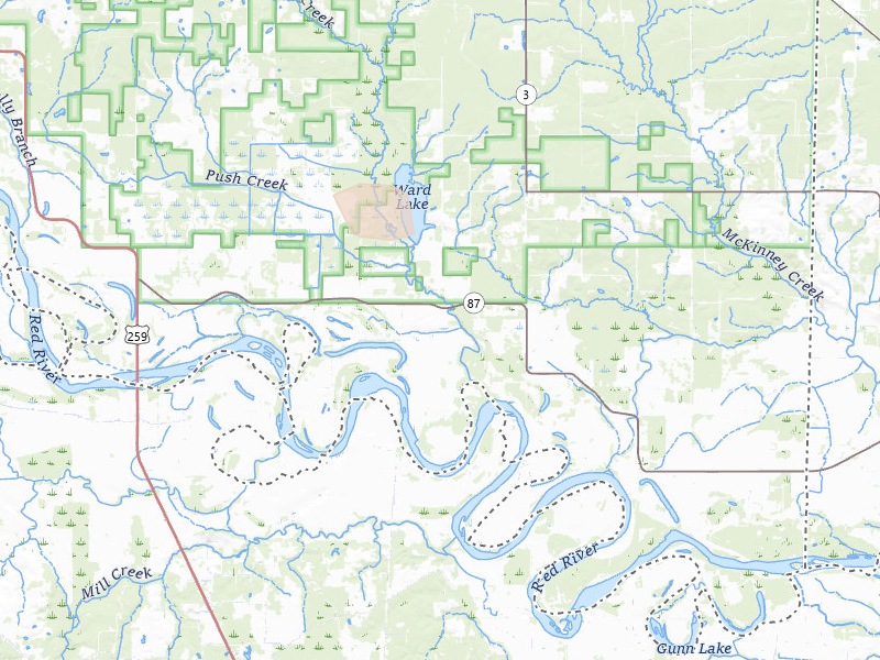 Radar-estimated hail-size map of the storm over Haworth, OK on Jun 22, 2026