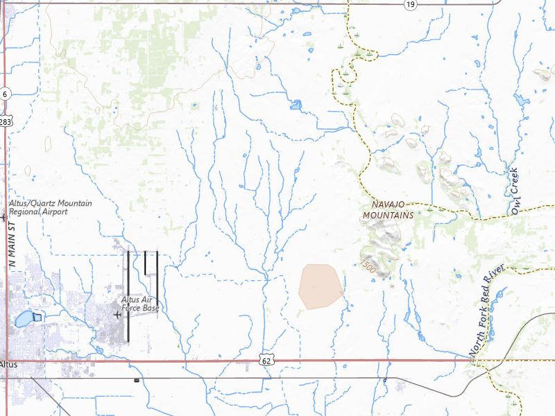 Radar-estimated hail-size map of the storm over Headrick, OK on Jul 4, 2026