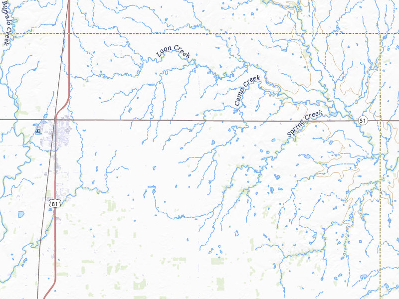 Radar-estimated hail-size map of the storm over Hennessey, OK