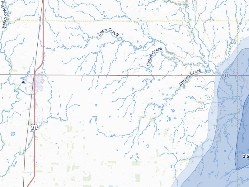 NEXRAD radar-signature map of the hail storm over Hennessey, OK on May 29, 2026