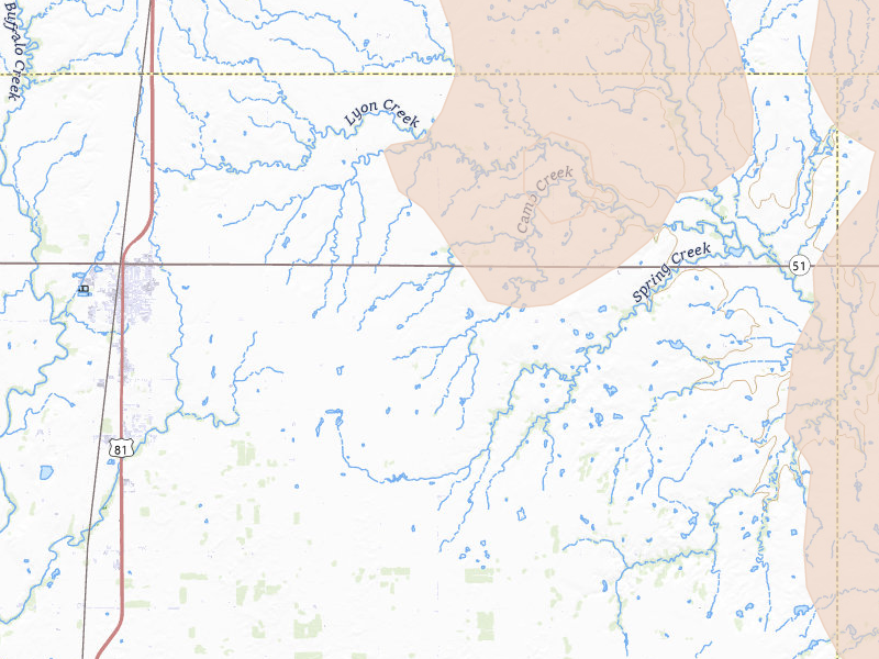 Radar-estimated hail-size map of the storm over Hennessey, OK