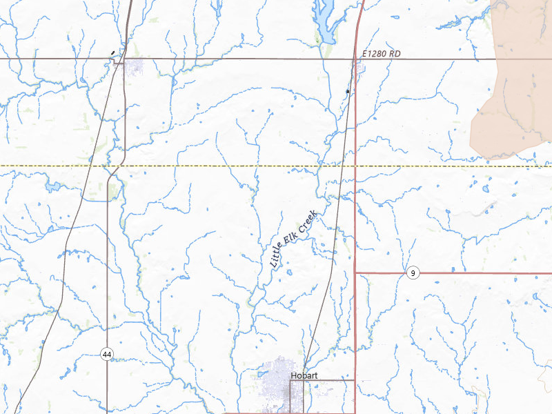 Radar-estimated hail-size map of the storm over Hobart, OK