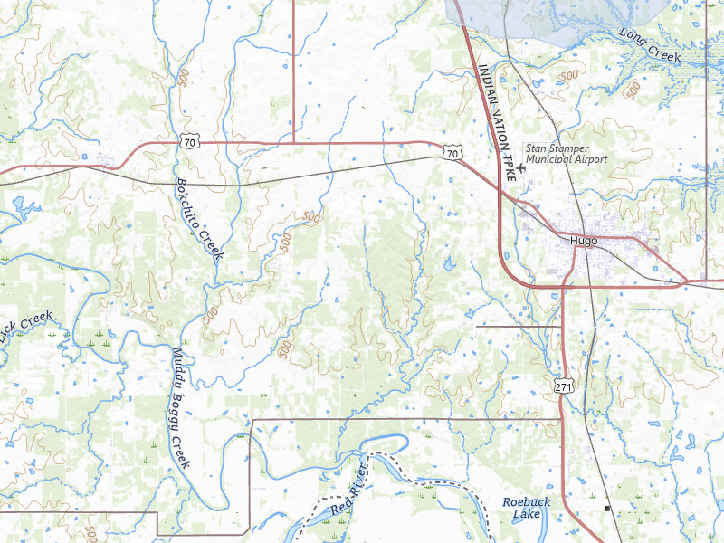 NEXRAD radar-signature map of the hail storm over Hugo, OK on Jun 7, 2026