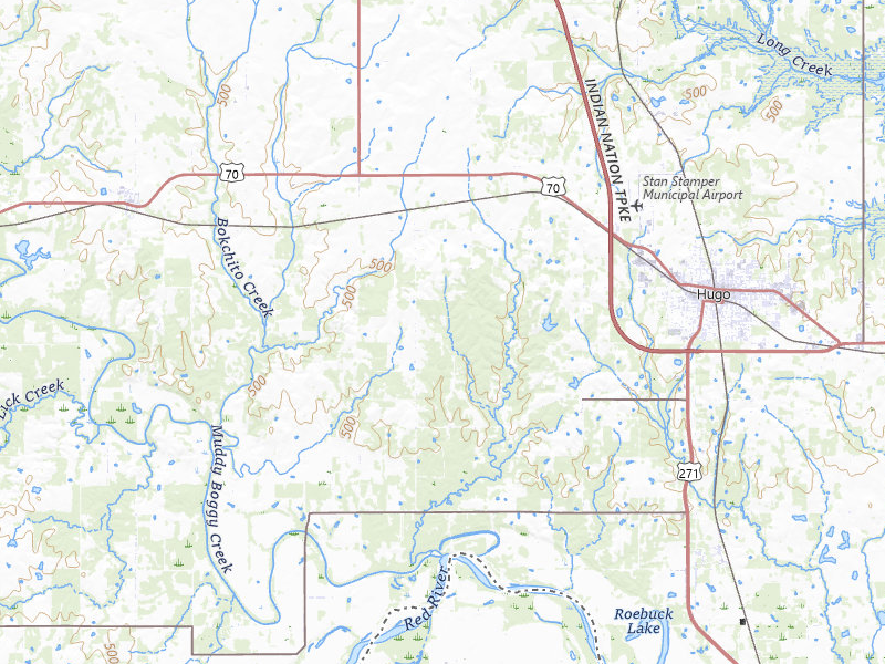 Radar-estimated hail-size map of the storm over Hugo, OK on Jul 2, 2026