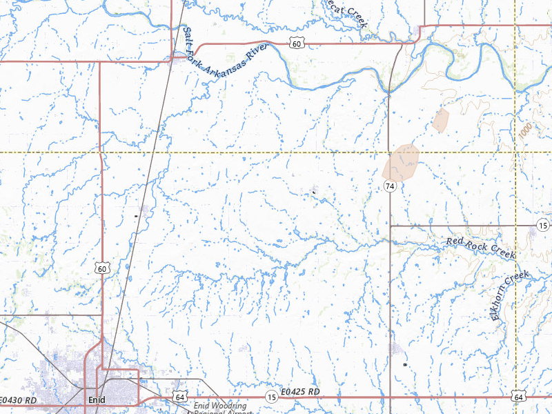 Radar-estimated hail-size map of the storm over Hunter, OK on May 18, 2026