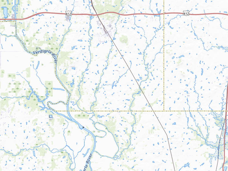 Radar-estimated hail-size map of the storm over Inola, OK on Apr 28, 2026