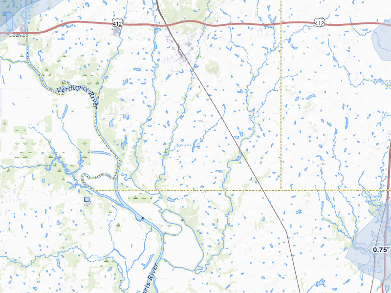NEXRAD radar-signature map of the hail storm over Inola, OK on Apr 28, 2026