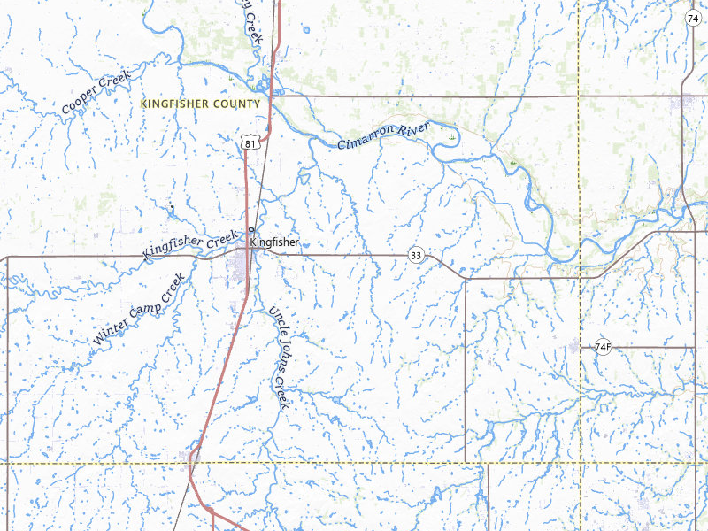 Radar-estimated hail-size map of the storm over Kingfisher, OK on May 9, 2026