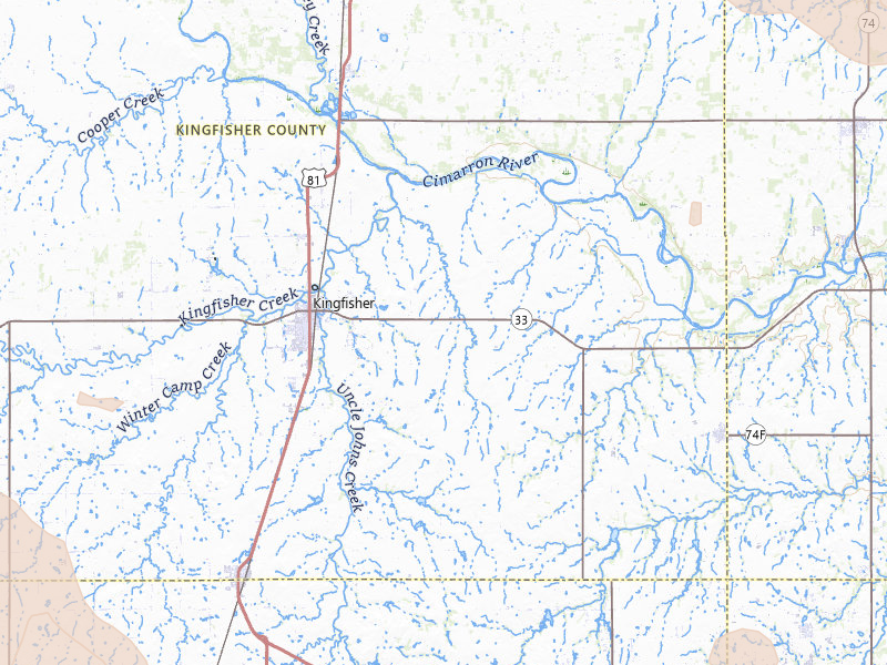 Radar-estimated hail-size map of the storm over Kingfisher, OK
