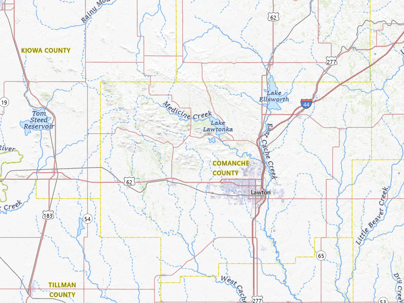 Radar-estimated hail-size map of the storm over Lawton, OK on Mar 31, 2026