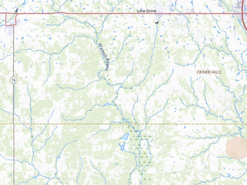 Radar-estimated hail-size map of the storm over Lone Grove, OK on Mar 6, 2026
