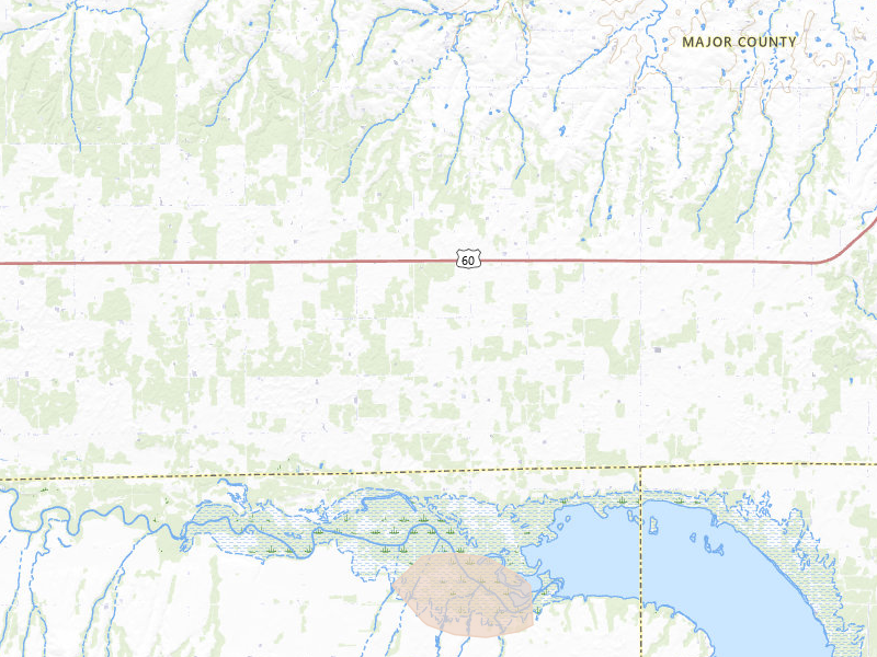 Radar-estimated hail-size map of the storm over Longdale, OK