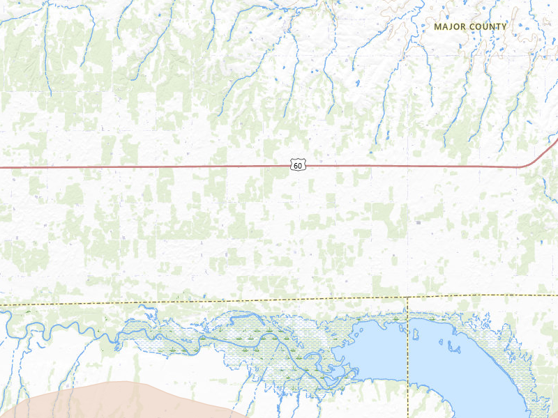 Radar-estimated hail-size map of the storm over Longdale, OK on Jun 26, 2026