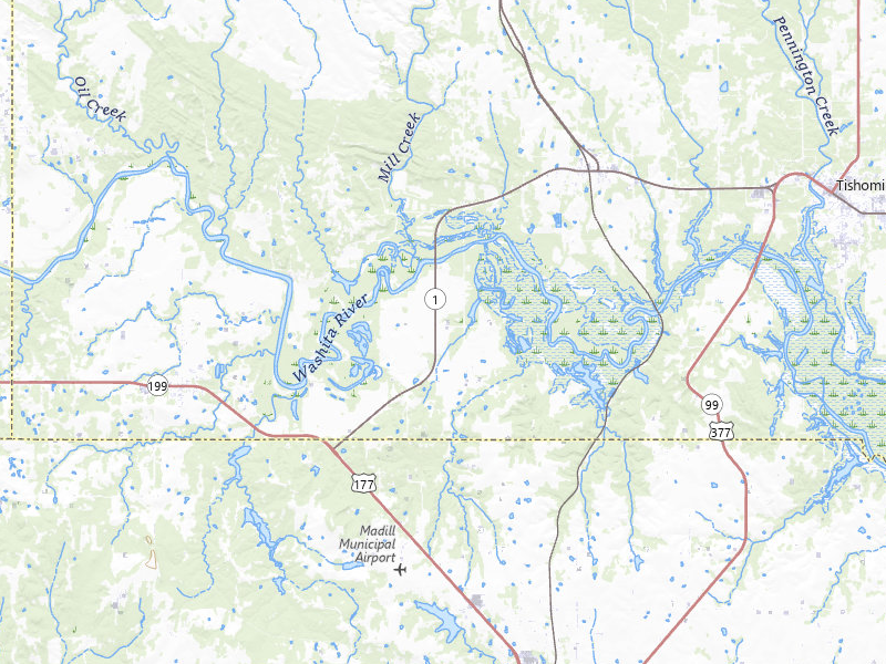 Radar-estimated hail-size map of the storm over Mannsville, OK on Mar 6, 2026