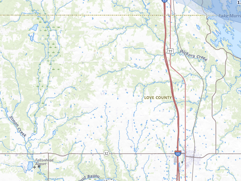 NEXRAD radar-signature map of the hail storm over Marietta, OK on Apr 28, 2026