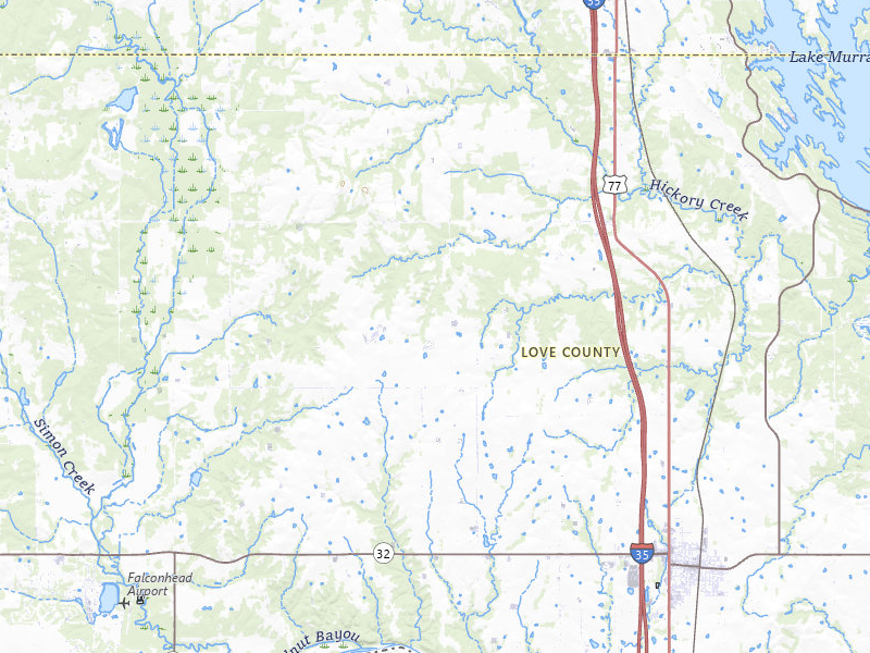 NEXRAD radar-signature map of the hail storm over Marietta, OK on Jul 5, 2026