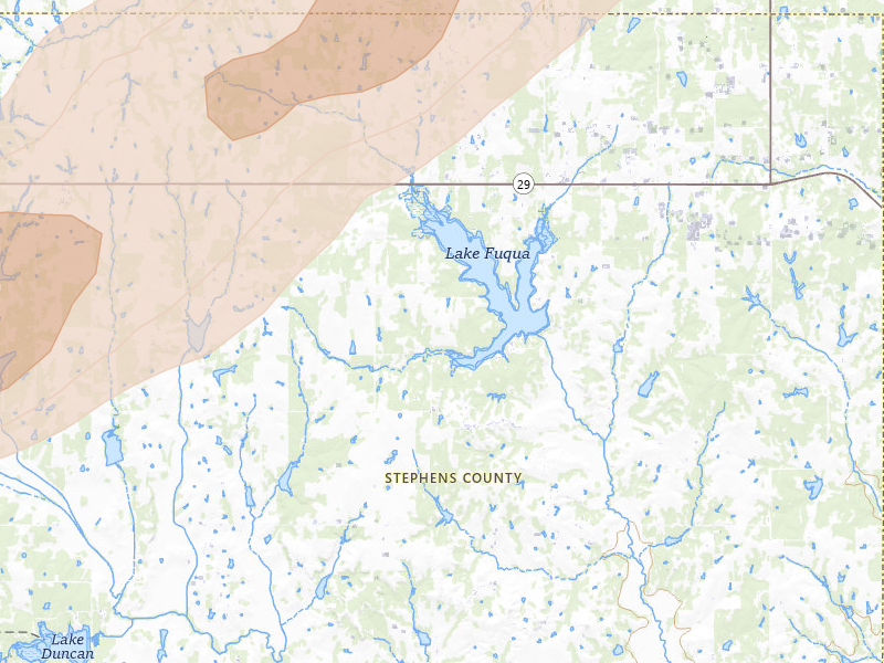 Radar-estimated hail-size map of the storm over Marlow, OK on Mar 10, 2026
