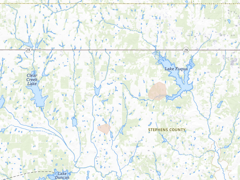 Radar-estimated hail-size map of the storm over Marlow, OK on Aug 7, 2026