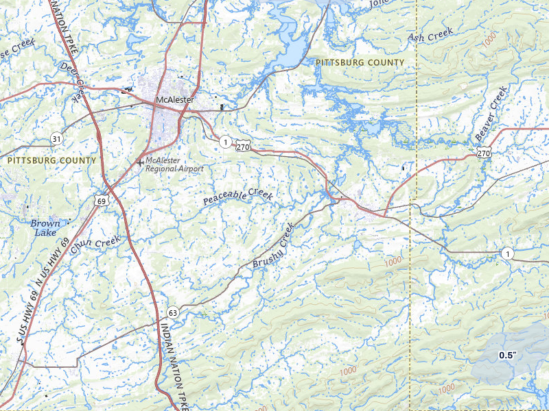 NEXRAD radar-signature map of the hail storm over Mcalester, OK on Apr 28, 2026