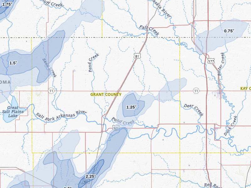 NEXRAD radar-signature map of the hail storm over Medford, OK on May 29, 2026