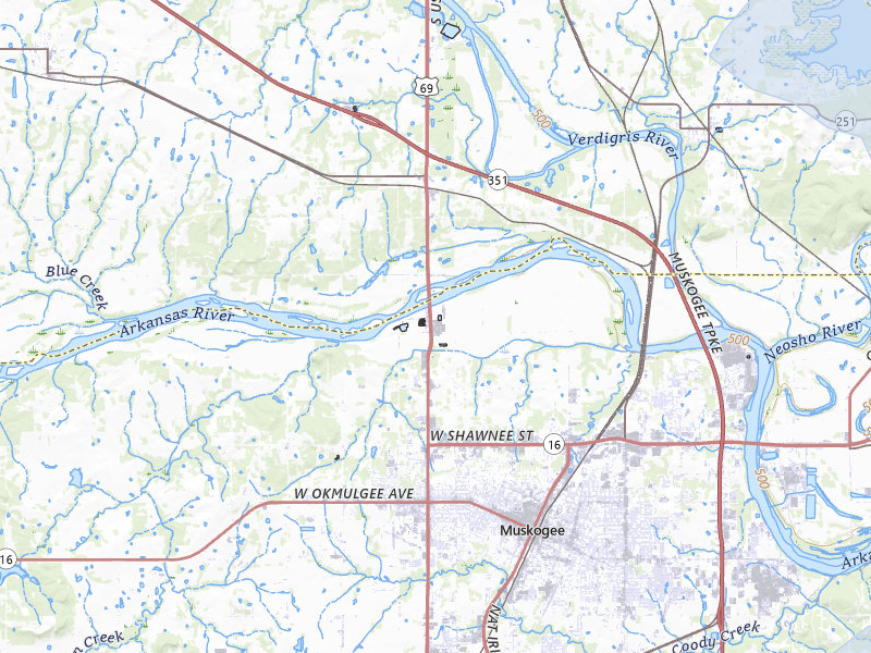 NEXRAD radar-signature map of the hail storm over Muskogee, OK on Mar 4, 2026
