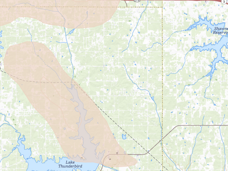 Radar-estimated hail-size map of the storm over Newalla, OK