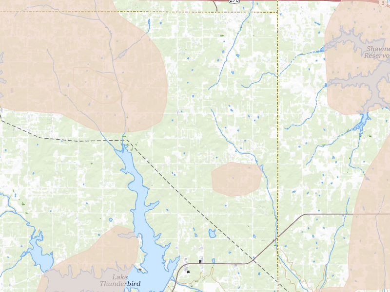 Radar-estimated hail-size map of the storm over Newalla, OK on Jul 4, 2026