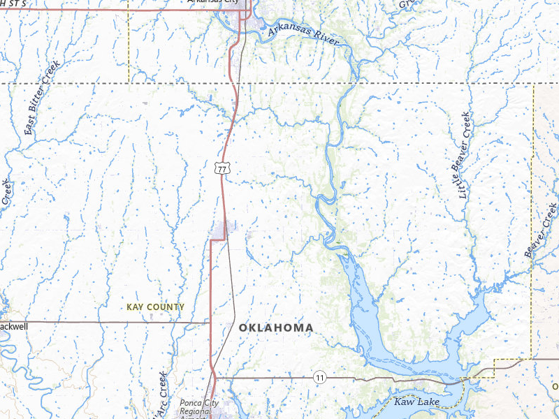 Radar-estimated hail-size map of the storm over Newkirk, OK on May 29, 2026