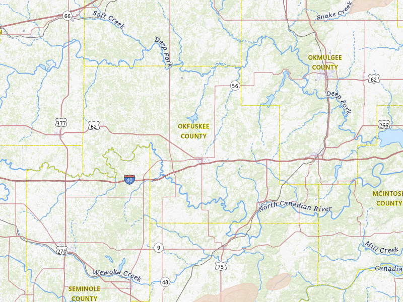 Radar-estimated hail-size map of the storm over Okemah, OK on Apr 28, 2026